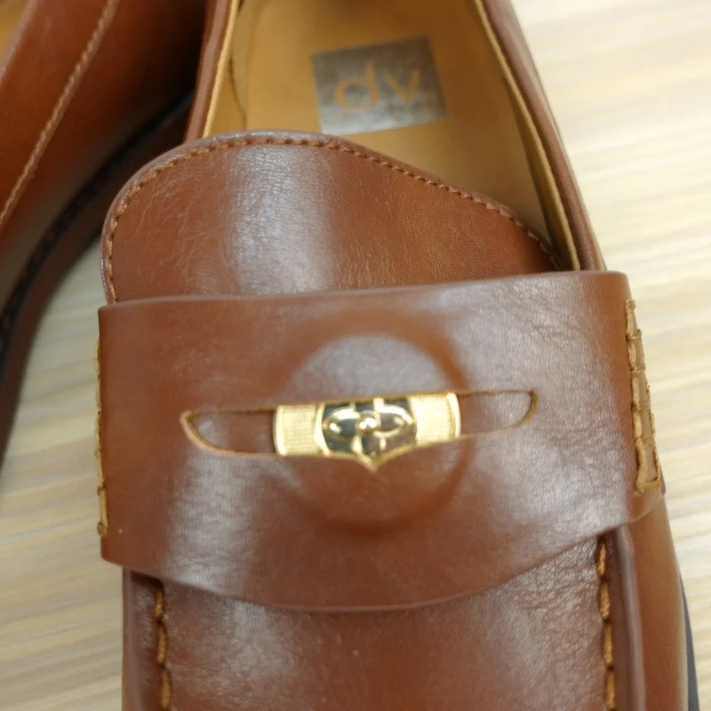 Penny Loafers Womens Shoes 6 Brown Retro Preppy Academia Whiskey DV Dolce Vita